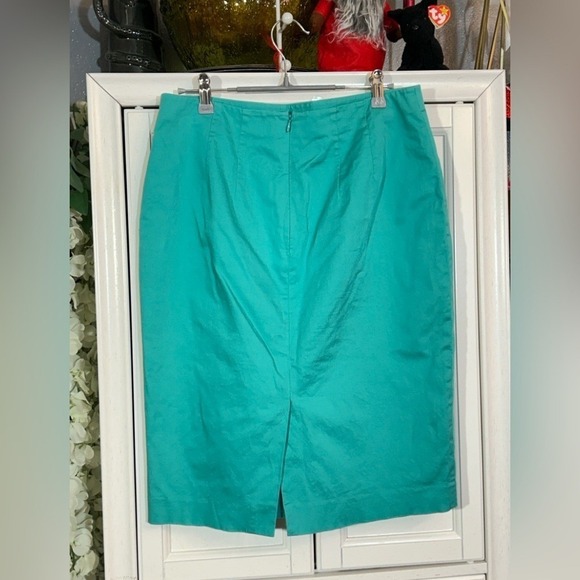 Pinup Style Pencil Skirt Mint Green Fitted Size 6 Retro Office Business Casual - Picture 2 of 7